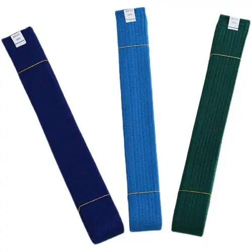 柔道道道带白黄红橙蓝紫绿棕腰带绣字考级色带柔道腰带