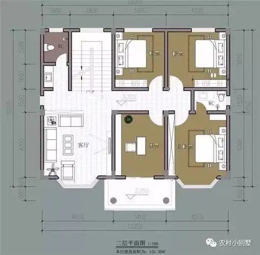 三层平面布局图