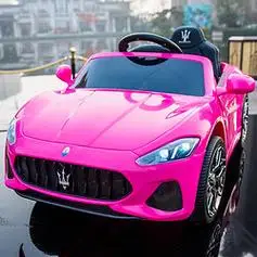 酷太阳玛莎拉蒂授权公主粉婴儿童电动车遥控四轮汽车男女小孩玩具车可