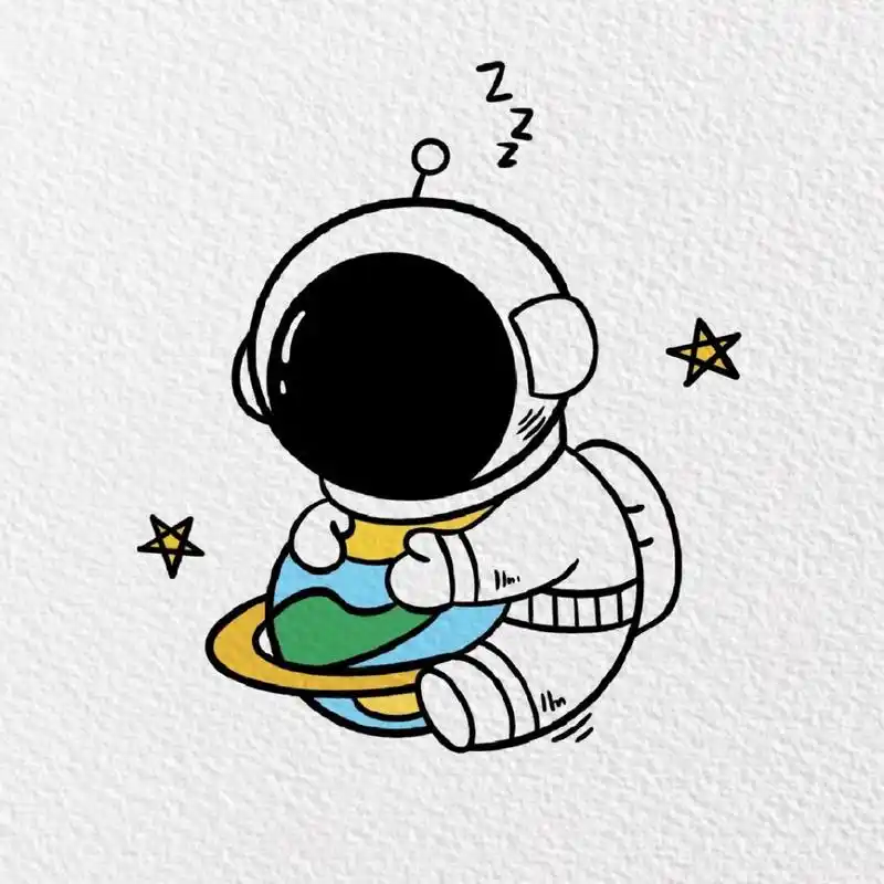 简笔画|【宇航员】(附过程) 94 94 94