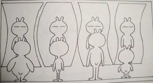 简笔画哈哈镜中的自己简笔画哈哈镜怎么画哈哈镜人物简笔画幼儿简笔画
