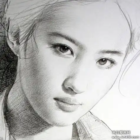 一线女明星头像素描 女生头像图片大全 -【爱个性】