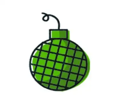 吃鸡手雷简笔画怎么画