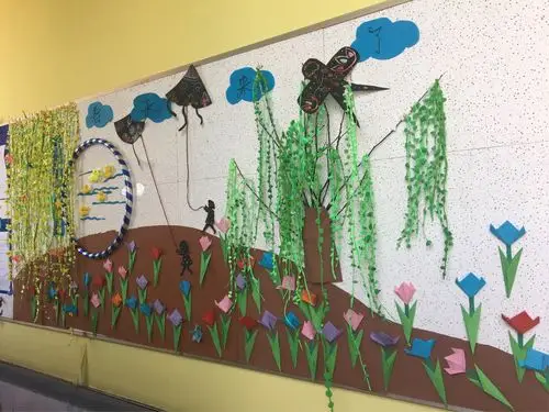 大班4月份主题墙和区域材料参观交流活动