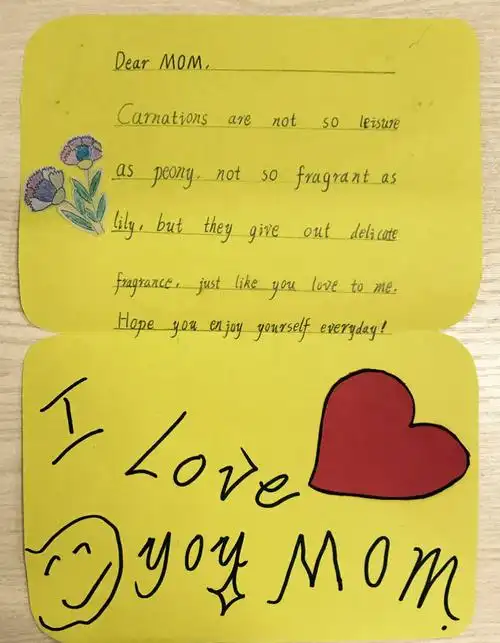 98漂亮了我们的英语母亲节贺卡90