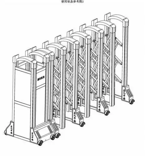 幼儿园电动门简笔画