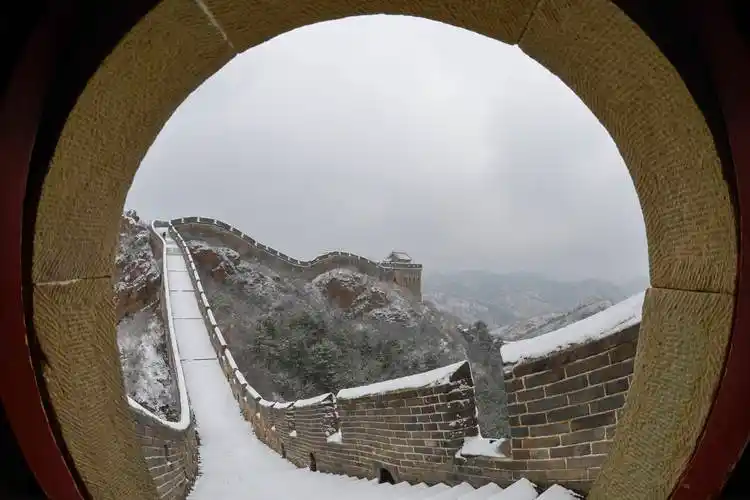 怀来(河北),2022年3月18日3月18日拍摄的河北怀来样边长城雪景