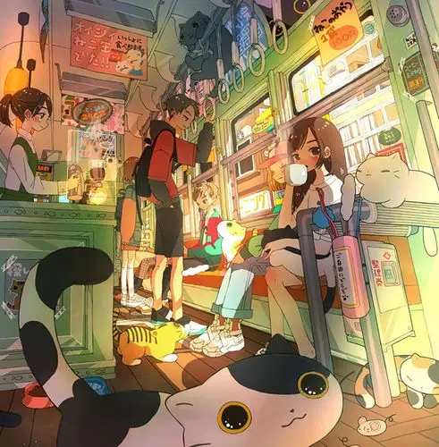 下面这组 插画偏向漫画风格,就像 动漫小说里的场景一样,描绘的绘面