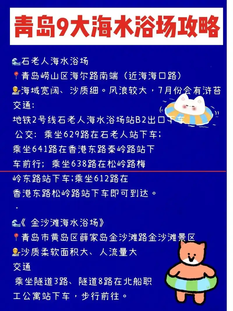 详细介绍青岛海水浴场 - 抖音