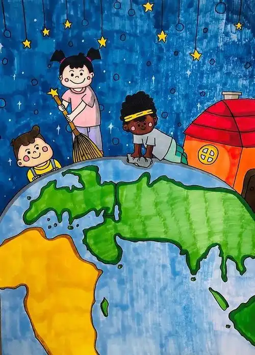 保护环境画画获奖图片 儿童保护环境绘画作品-图片大观-奇异网