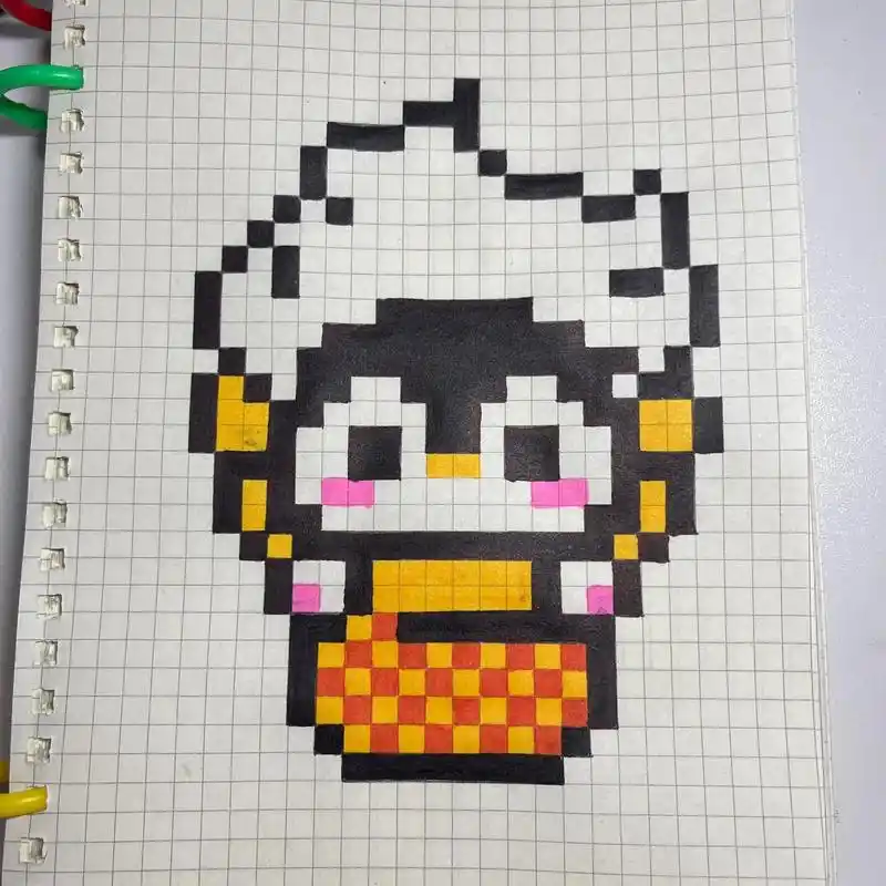 115666156631566像素画 冰淇淋企鹅.