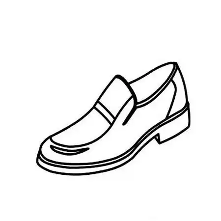 男士皮鞋简笔画 男士皮鞋简笔画彩色