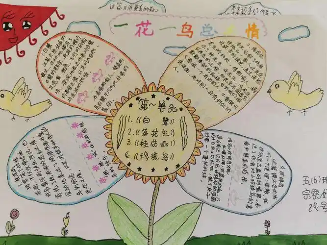 小花们第一次尝试自己整理知识点,初步给他们渗透了一点思维导图的