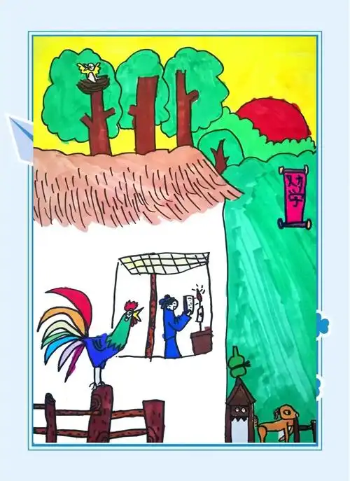 劝学古诗与绘画结合