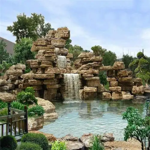 万块景观石基地 黄色千层石 庭院千层石假山石头】价格_批发_厂家