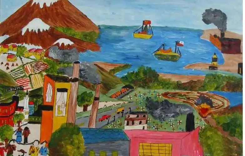 港口-水彩画图集图片_儿童水彩画_少儿图库_儿童资源网