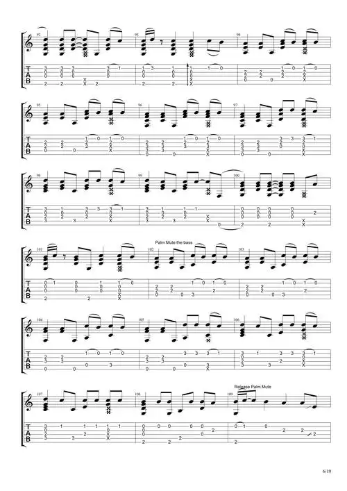 despacito吉他谱吉他指弹独奏谱完整版指弹谱