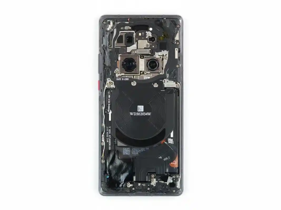 ifixit拆解华为mate40pro比苹果iphone12还难修
