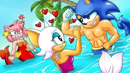 夏特为博得艾咪芳心,利用魔法药水抹黑索尼克,结果却被一顿暴揍-动漫