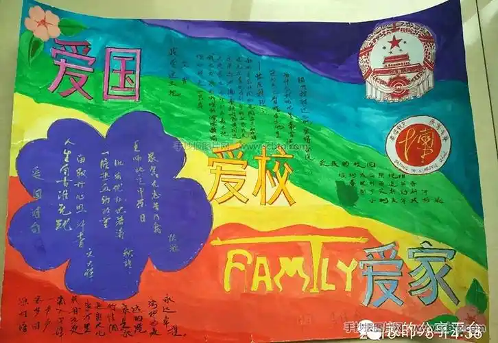爱国爱校爱家主题手抄报