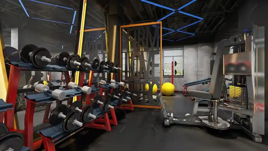 现代健身房效果图