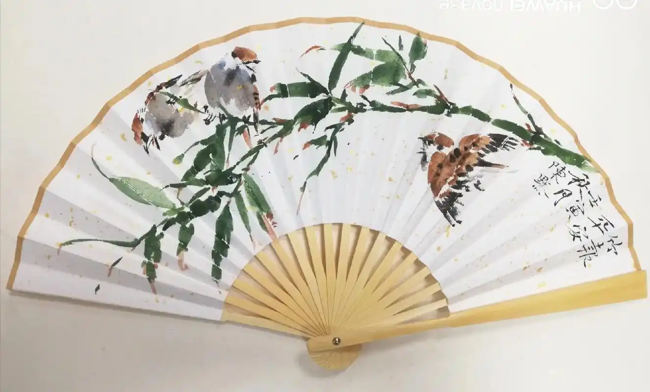 小竹扇系列,国画写意花鸟小品,熟宣#创作#国画艺术 #传承文 - 抖音