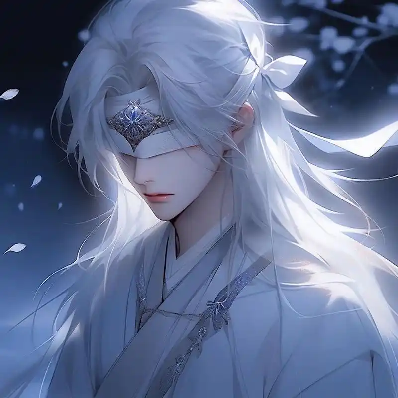 古风武侠高冷男生头像|蓝色系古风男生头像