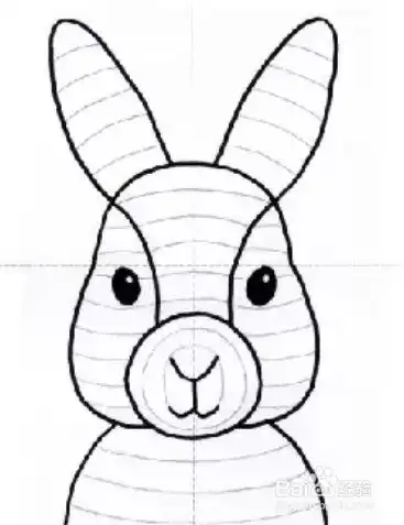 如何画兔子的脸