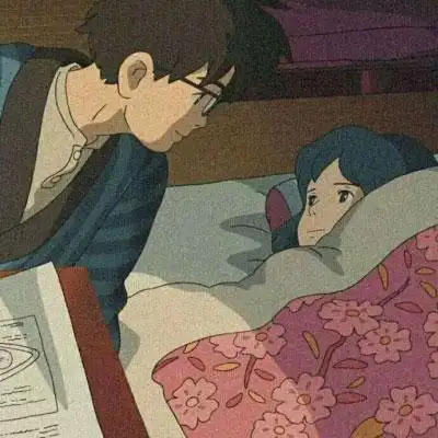 复古日系风格动漫情侣头像