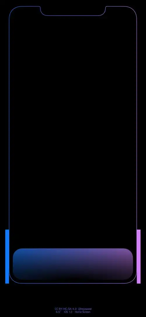 iphone xs max发光多彩dock栏壁纸 苹果xs max发光壁纸大全