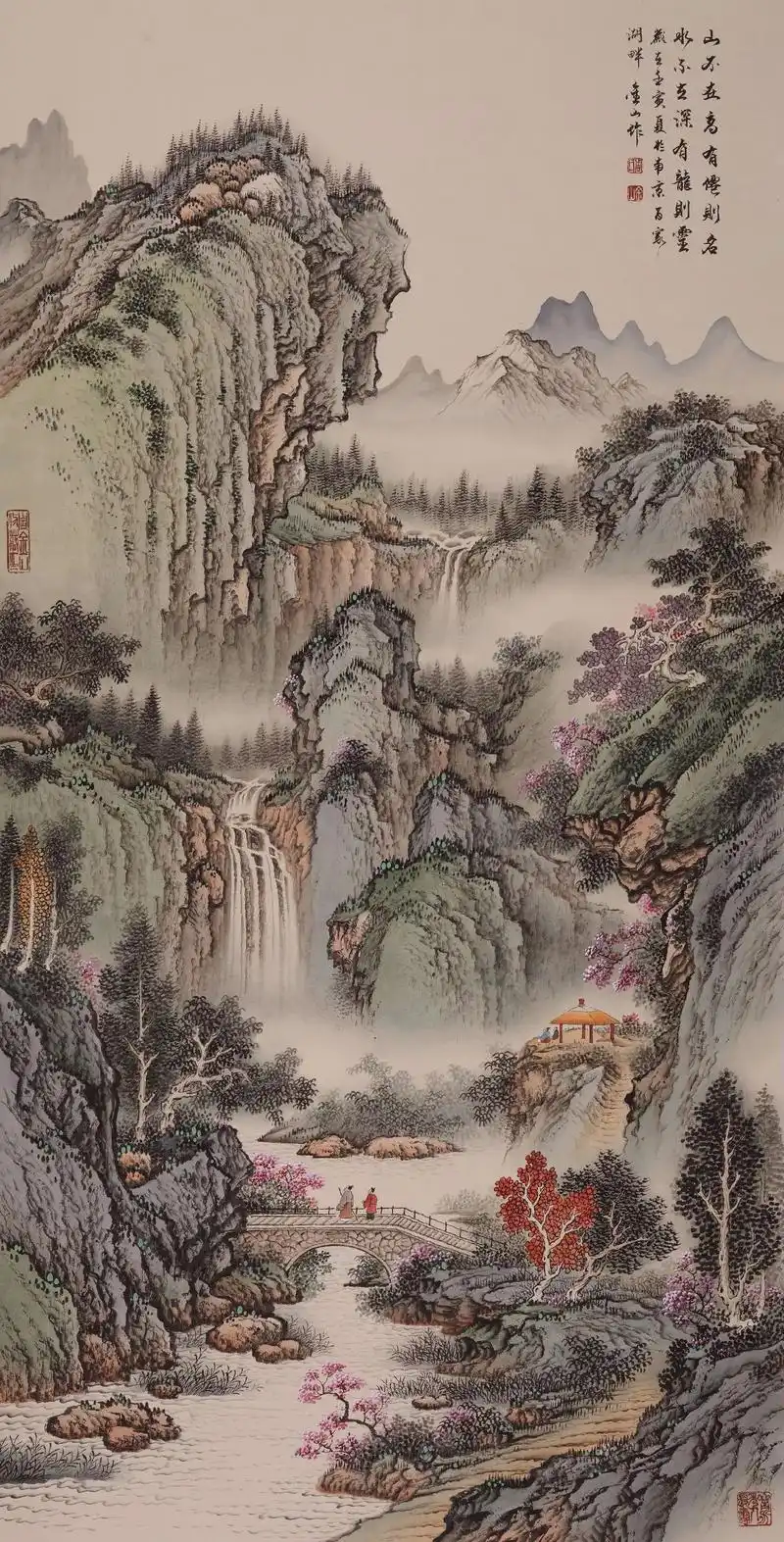 周金山作品欣赏当代古画山水巨匠工笔山水画集大成者 - 抖音