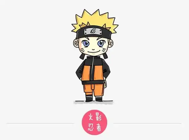 q版火影忍者鸣人简笔画