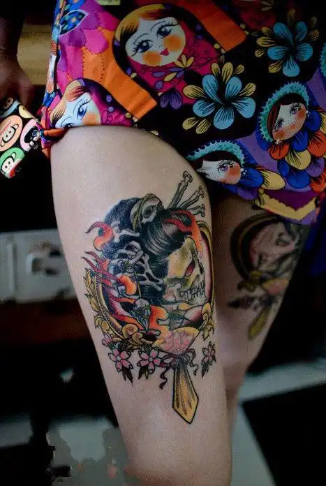 桃花纹身含义寓意16幅桃花纹身手稿效果图