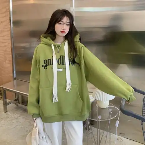 牛油果绿色卫衣