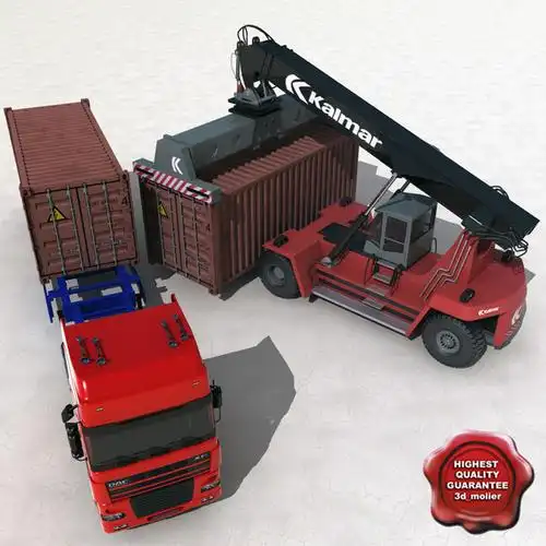 container truck and reach stacker