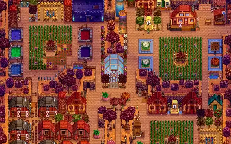 星露谷物语四角农场布局展示存档展示小树全收集完结档