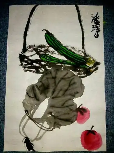 儿童国画作品一一瓜果蔬菜篇