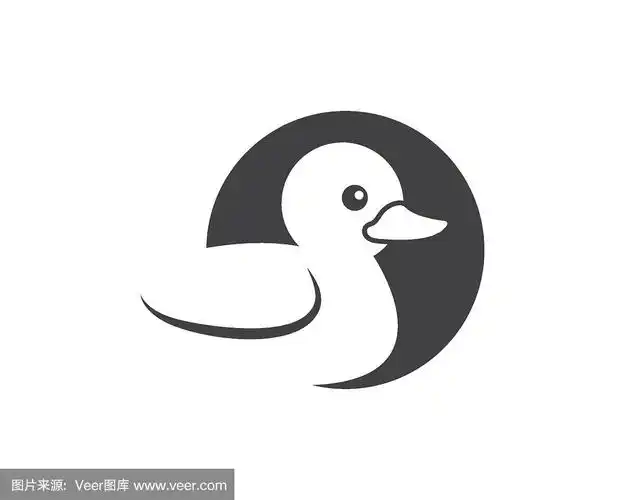 鸭子矢量图标插图设计