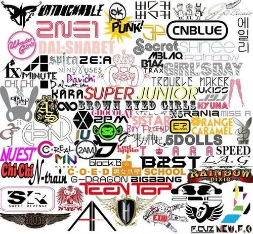 当红韩国偶像团体的logo【见补充】