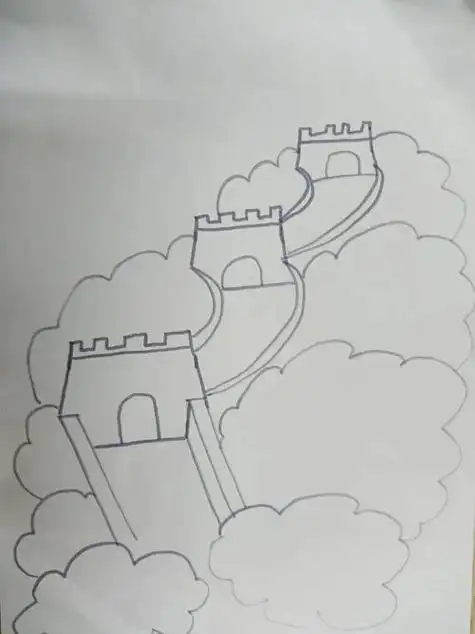 长城简笔画图片长城简笔画图片彩色