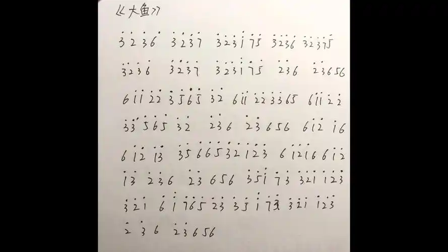 【sky光遇】《大鱼》单键数字简谱sky光遇《大鱼》钢琴数字谱教程来啦