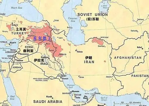 库尔德人分布地图