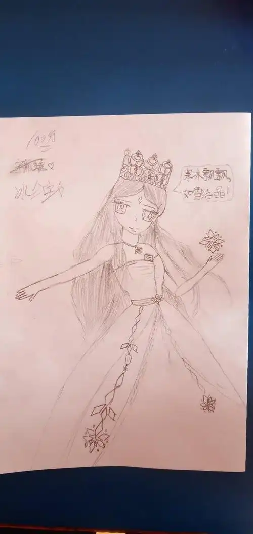 叶罗丽冰公主自然简笔画