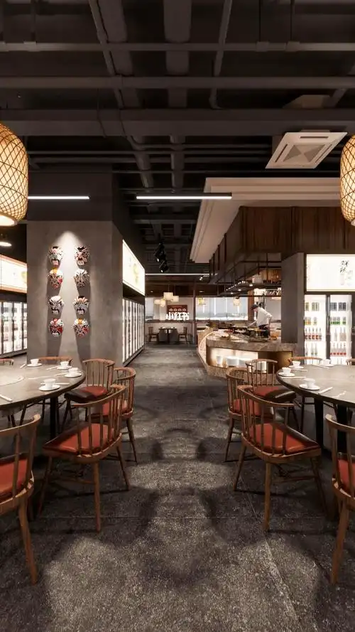 火锅店效果图设计方案_火锅店_设计_装修_网红店_火锅店装修设计效果