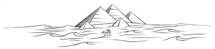 埃及金字塔简笔画步骤