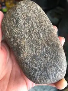 黑龙江天然明丝草花玉桫椤化石标本原石观赏石雕刻料摆件343克