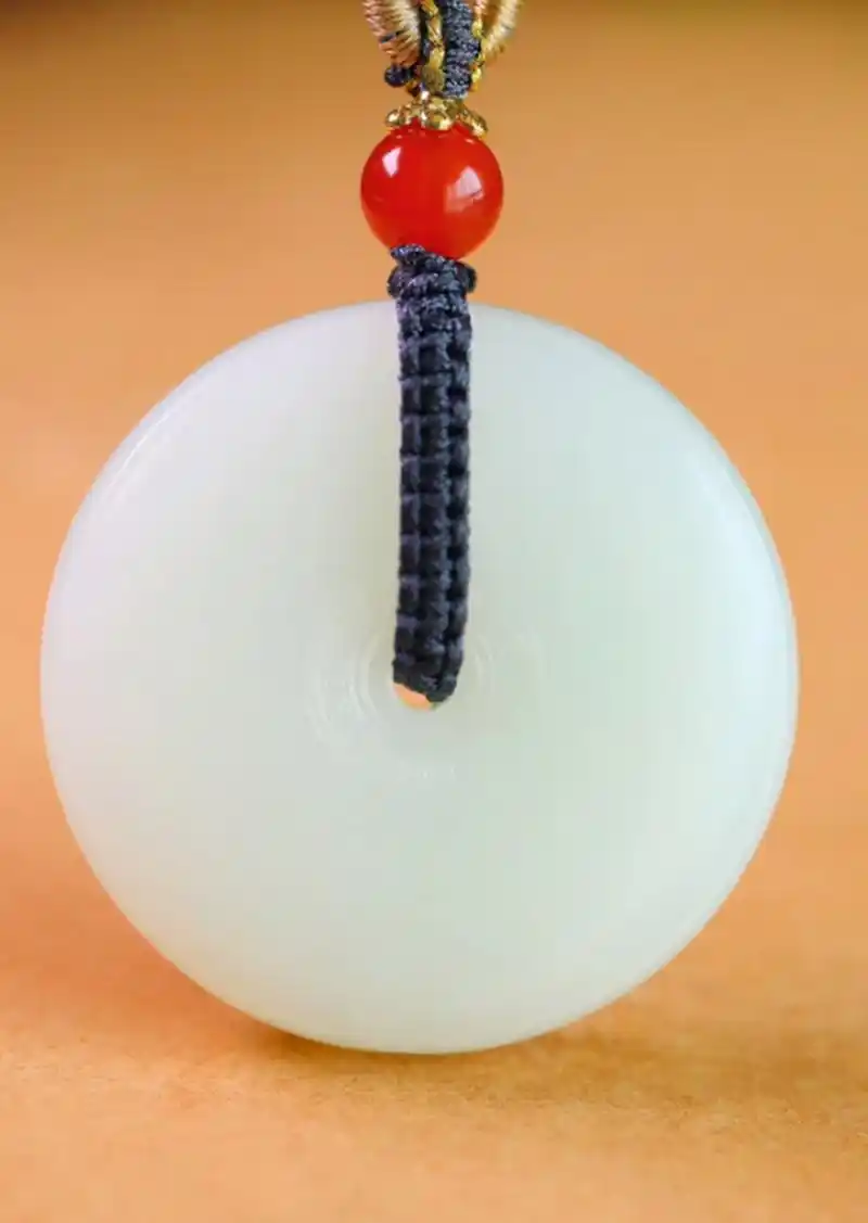 点击头像看直播##和田玉#和田玉羊脂白玉挂件平安扣吊坠,羊脂白玉