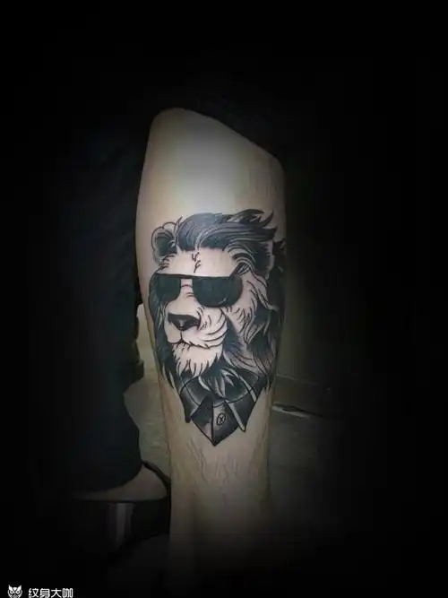 old school狮子_纹身图案手稿图片_为伍的纹身作品集