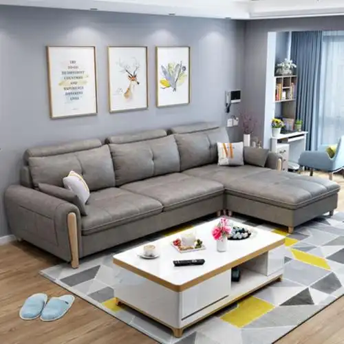 北欧小户型布艺沙发组合家具套装现代简约免洗科技布沙发客厅整装