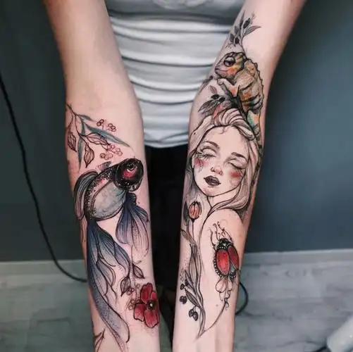 花臂纹身女生花臂纹身图案